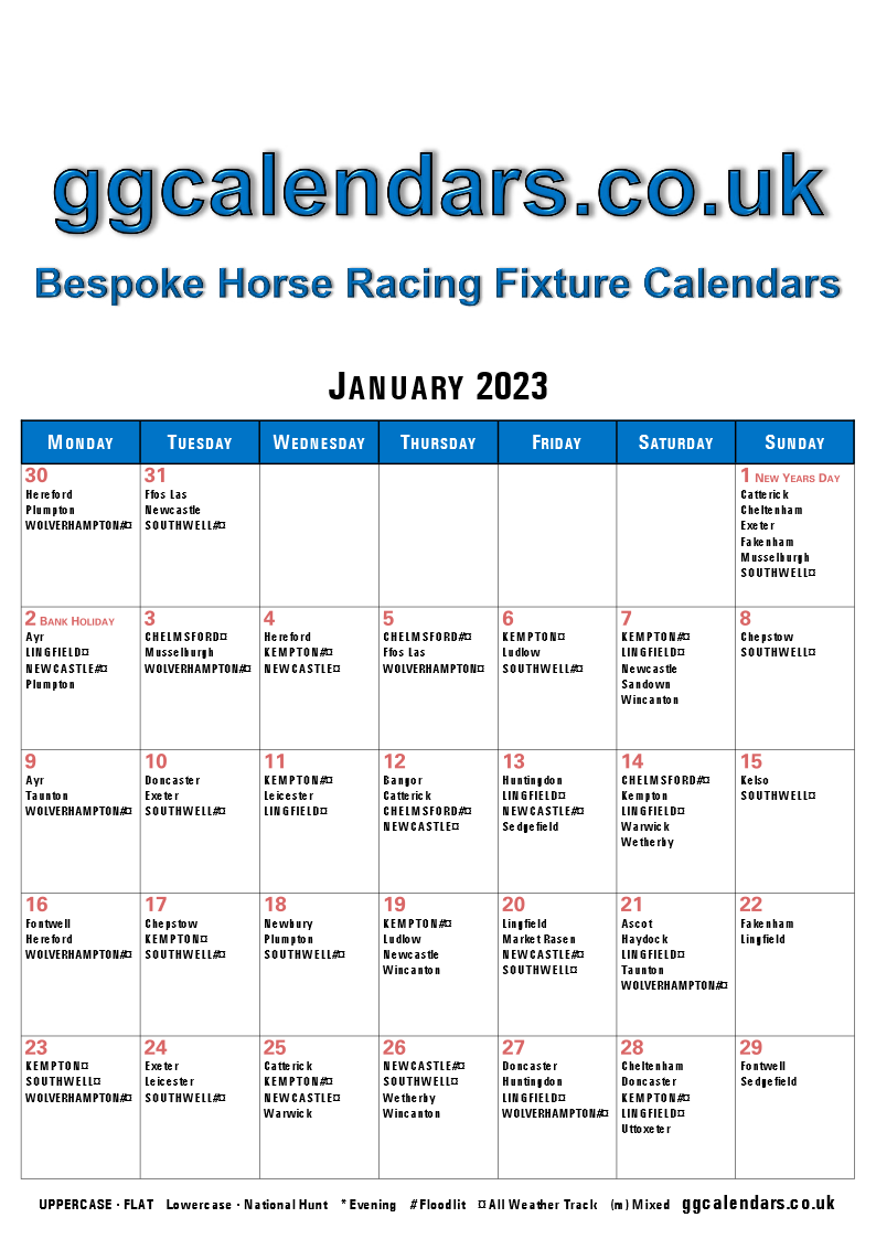 Example Calendar Design